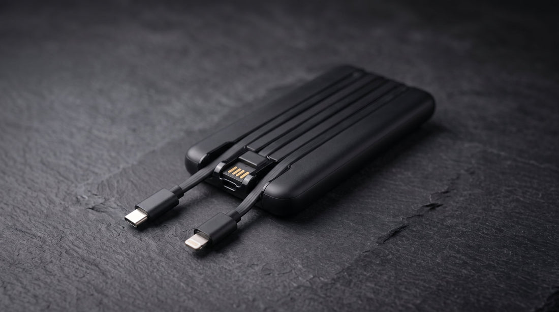 Powerbank met ingebouwde kabels