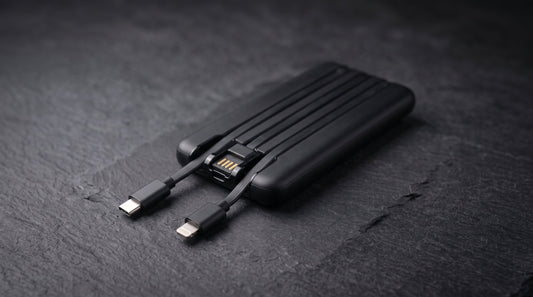 Powerbank met ingebouwde kabels