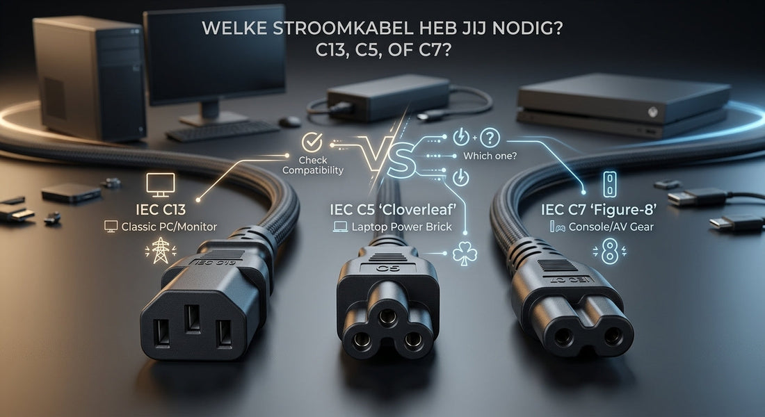 C13, C5 of C7: welke stroomkabel heb je nodig?