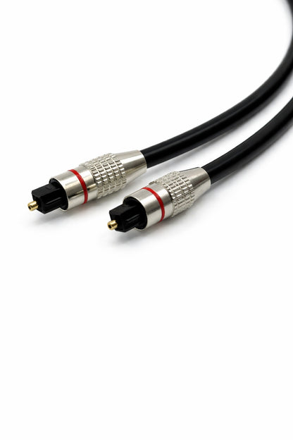Kabelkings Toslink Optische Kabel 1 meter Male-Male Zilver